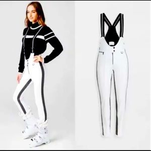 Erin Snow Zuma Striped Suspender Snow Pant NWT